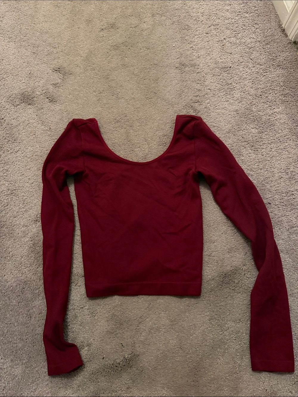 Women’s cropped red long sleeve